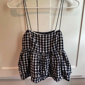 Women’s Urban Outfitters Plaid Peplum Tank Top
